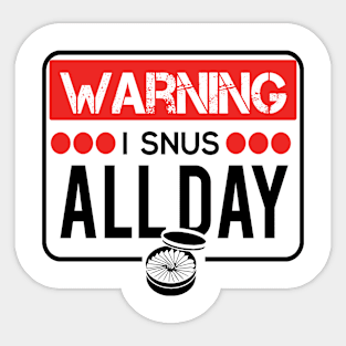 Snus Tobacco Nicotine substitute cigarette substitute non-smoker anti-smoking smoke-free smoker Sticker